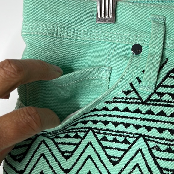 Roxy Denim Womens Cut Off Style Short Shorts Teal SIZE 1/30 - Picture 3 of 7
